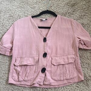 Pink crop top from topshop